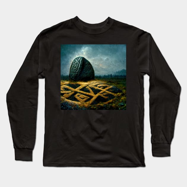 Rune Stones Series Long Sleeve T-Shirt by VISIONARTIST